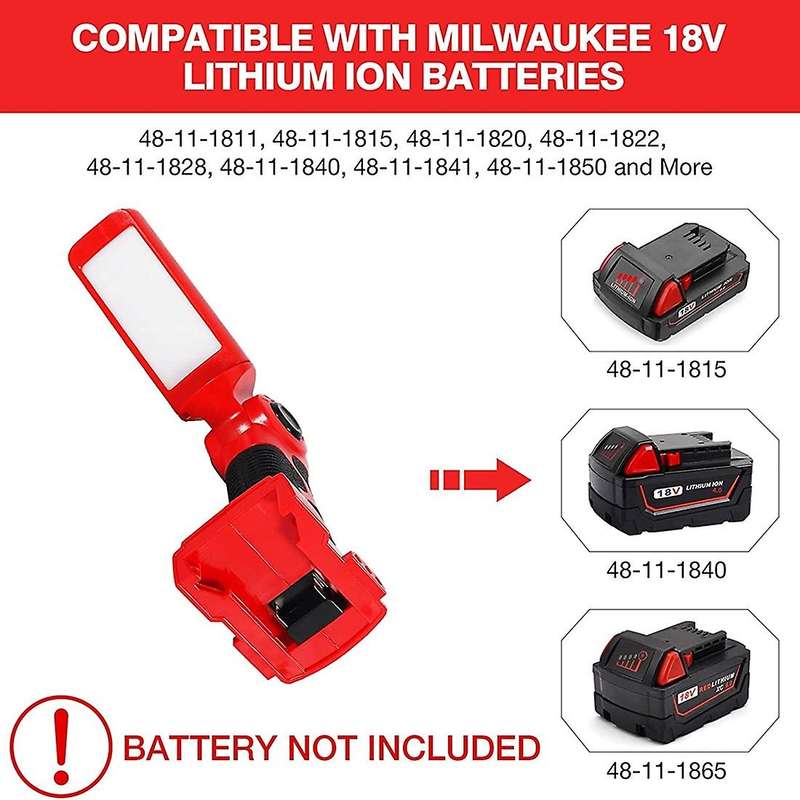 12w Portable Led Warning Lamp Work Light for Dewalt (c)