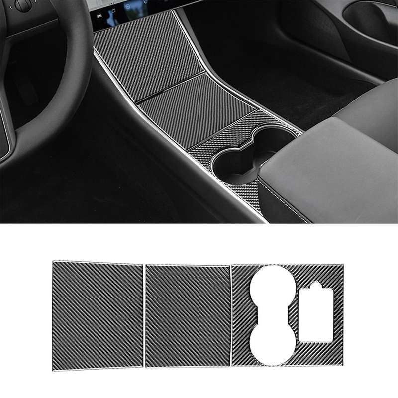 Center Console Wrap Cover with Card Slot for Tesla Model 3 2019-2022
