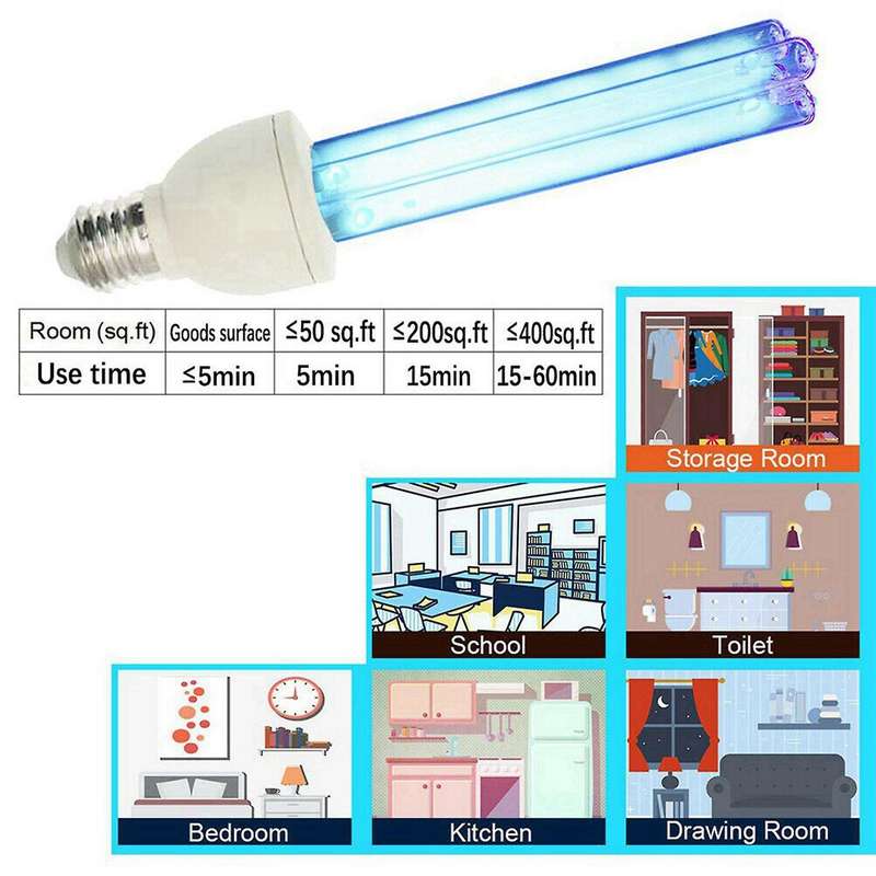 15w E27 Ultraviolet Lamp Disinfection Quartz Lamp without Ozone 220v