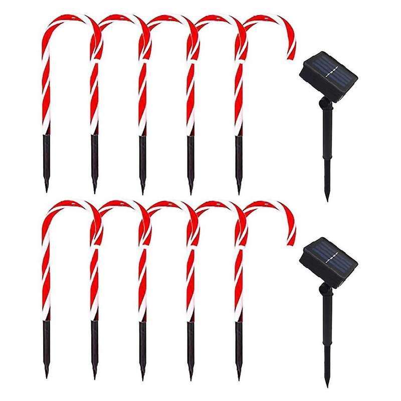 Christmas Cane Lights Solar Candy Cane Lights Pathway Markers