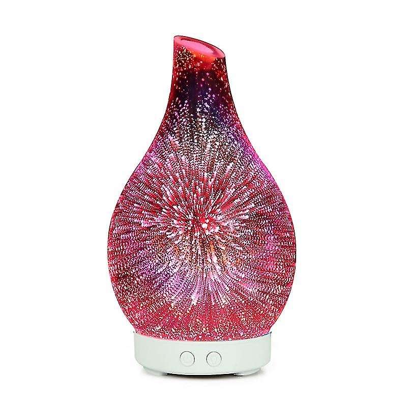 3d Firework Glass Vase Shape Air Humidifier with Night Light Eu Plug