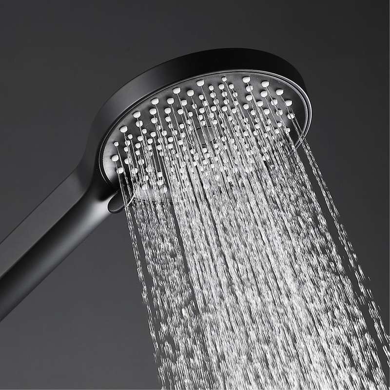 3 Function Wall Mounted Bathroom Hand Shower Abs Round Gray Portable
