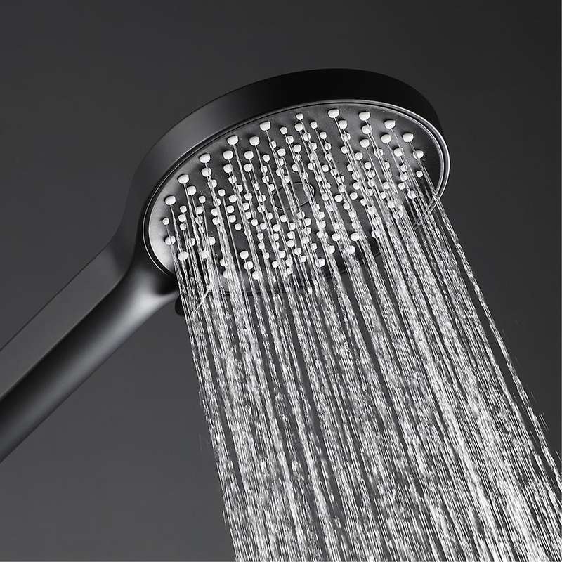 3 Function Wall Mounted Bathroom Hand Shower Abs Round Gray Portable