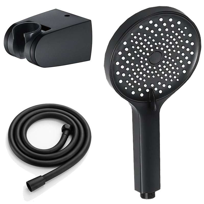3 Function Wall Mounted Bathroom Hand Shower Abs Round Gray Portable