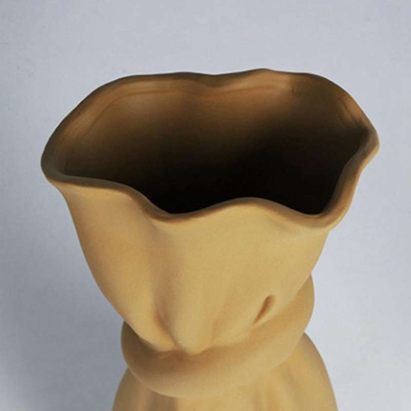 Cloth Bag Ceramic Vase Dried Flower Art Decoration Home Decoration B