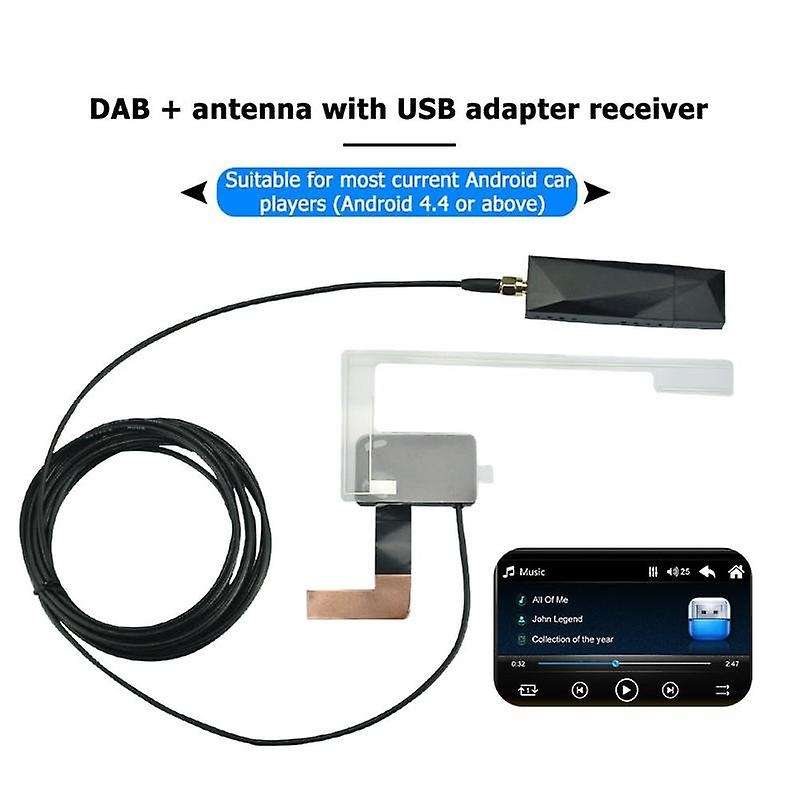 Car Gps Receiver Dab + Antenna with Usb Adapter for Android Player