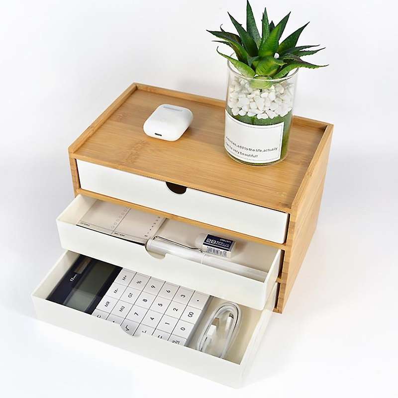 Multi-layer Storage Supplies Nan Bamboo Board Storage Box A
