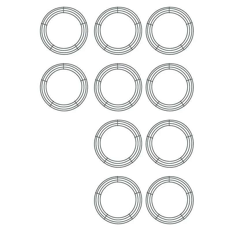 10pcs Christmas Metal Decoration Wreath Christmas Metal Wreath Ring