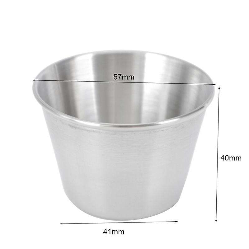 12 Pack Stainless Steel Condiment Sauce Cups
