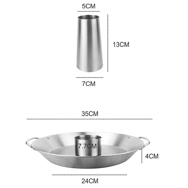 Stainless Steel Roast Chicken Pan Removable Bbq Turkey Rack Plate