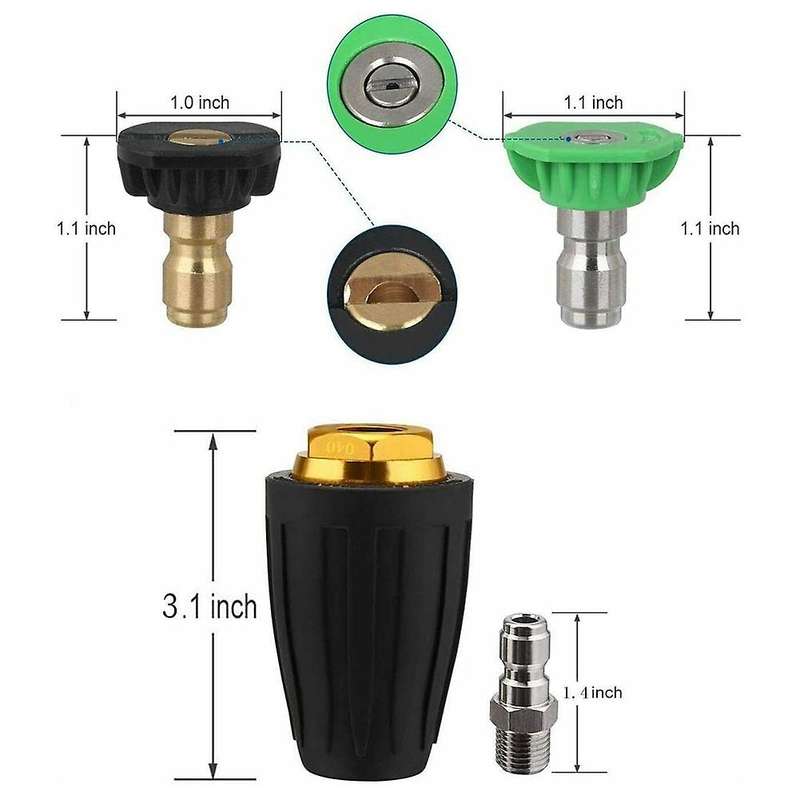 Spray Nozzle Tips and Quick Connect Pivot Adapter Coupler 180 Degrees