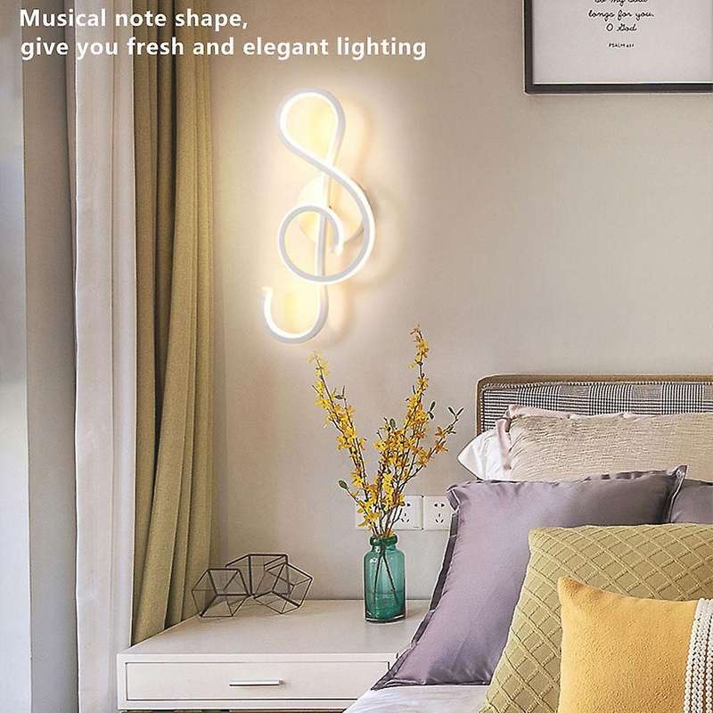 20w Minimalist Wall Lamps Bedside Ac85-265v Indoor White Lamp-warm