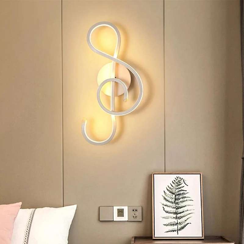 20w Minimalist Wall Lamps Bedside Ac85-265v Indoor White Lamp-warm