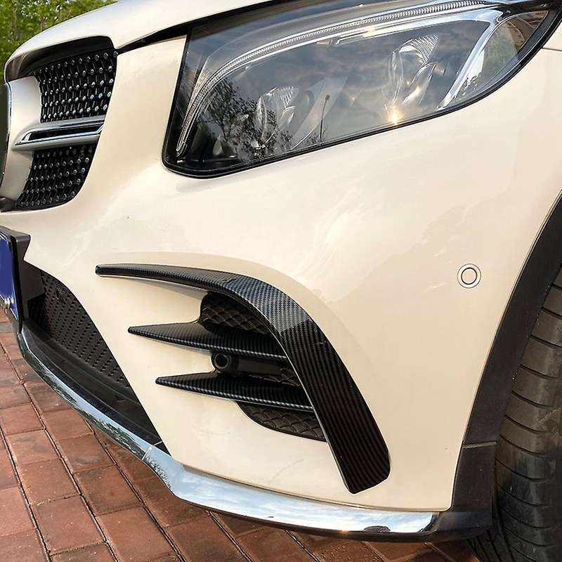 Front Bumper Fog Light Canard for Mercedes-benz Glc-class X253 Black
