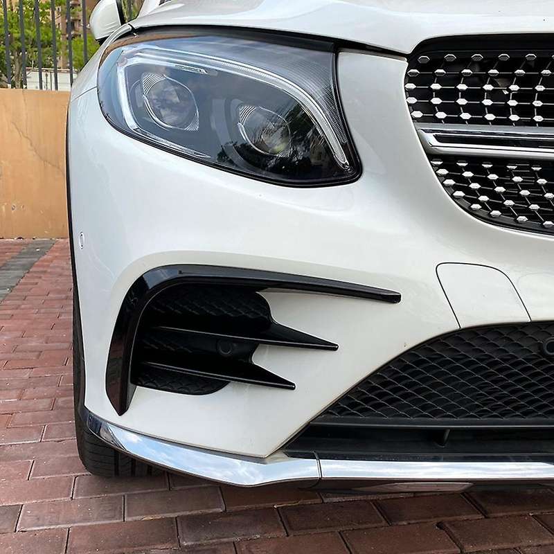 Front Bumper Fog Light Canard for Mercedes-benz Glc-class X253 Black