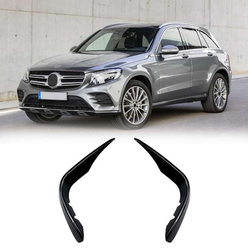 Front Bumper Fog Light Canard for Mercedes-benz Glc-class X253 Black