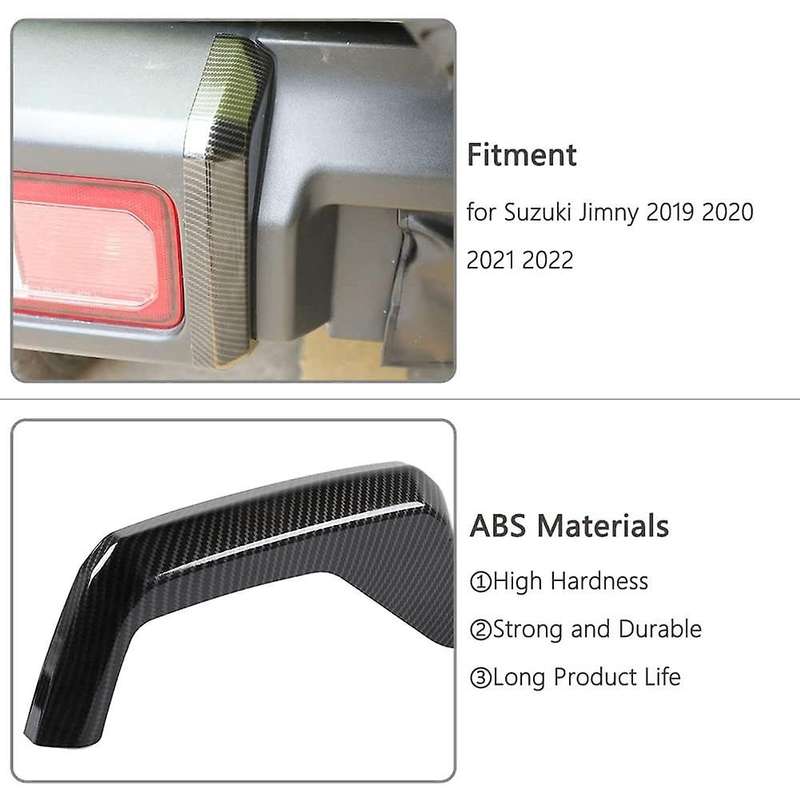 For Suzuki Jimny 2019-2022 Carbon Fiber Rear Bumper Fog Light Cover