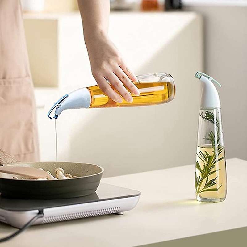 3 Pcs Glass Transparent Sealed Silicone Oil-proof Vinegar Pot