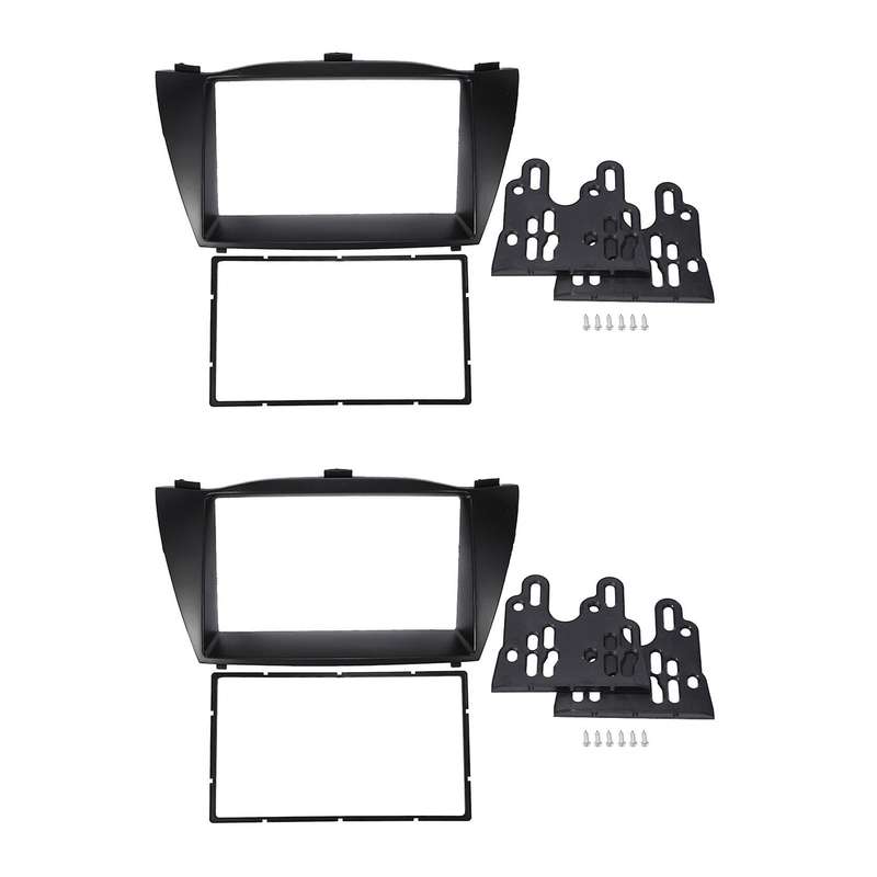 2x Double Din Car Radio Fascia for 2010 Hyundai Tucson Ix35 Dvd Panel
