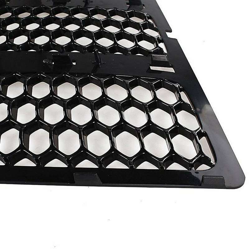 Car Middle Mesh Grille Front Grille Inserts Trim Mesh Kit Black