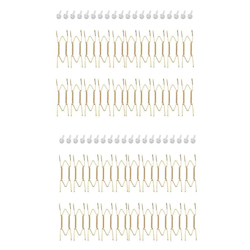 20 Pcs 6 Inch Invisible Wall Plate Hangers with 20 Pcs Wall Hooks