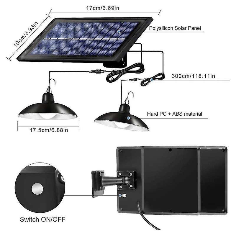 Solar Pendant Lights,with 9.84ft Cord,for Garden Courtyard Barn