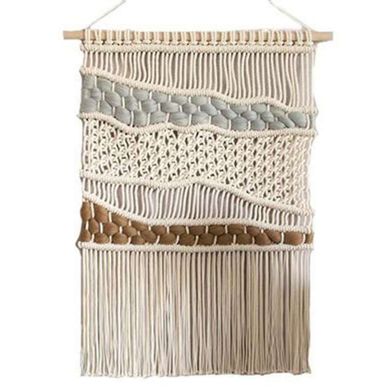Hand-woven Colour Tapestry Macrame Wall Hanging Art Bohemian Tapestry