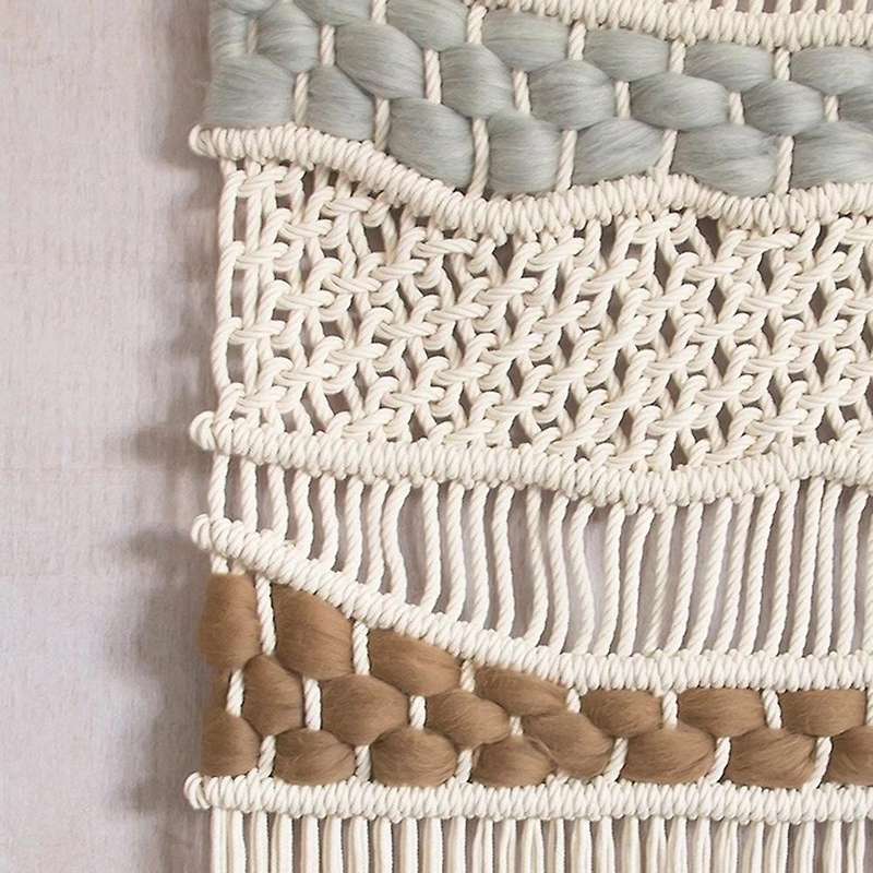 Hand-woven Colour Tapestry Macrame Wall Hanging Art Bohemian Tapestry