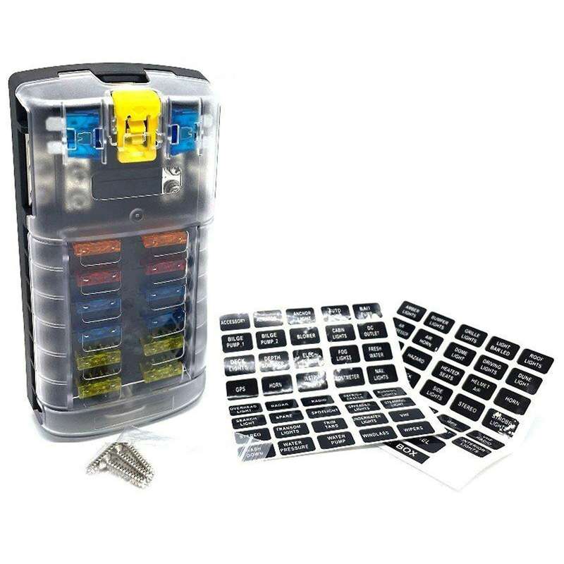 Car Boat Fuse Box Holder One-in-one-out Positive and Negative