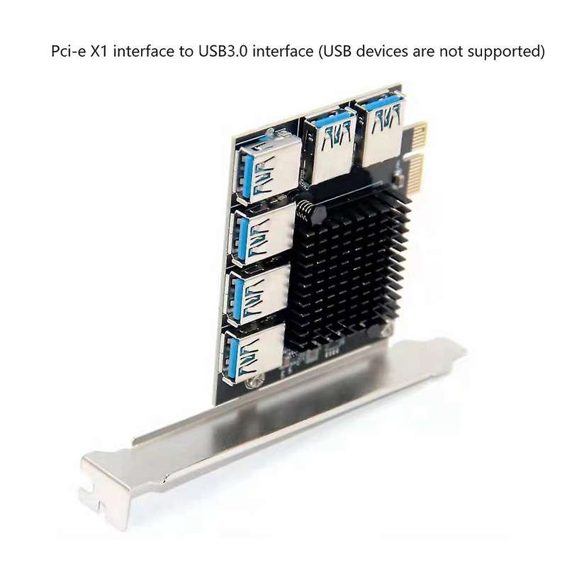 Pci-e Adapter Card 1 to 6pci-e to Pci-e Slot Usb3.0 1 to 6(usb)4+2