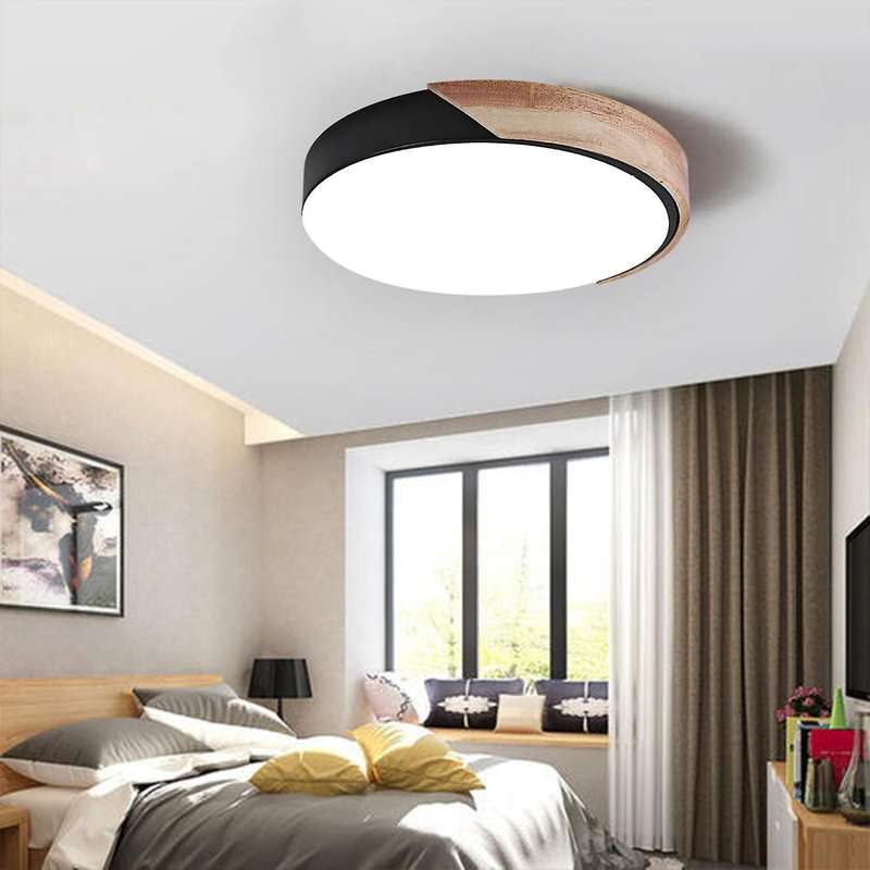 Ceiling Light 18w Nordic Wooden Application Living Room Led Light
