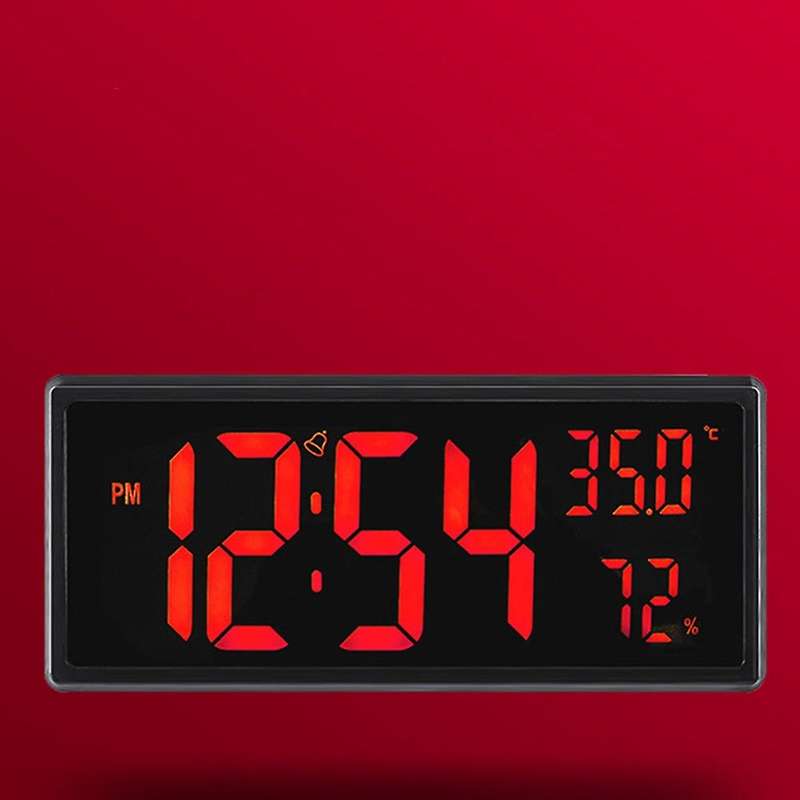 Led Digital Alarm Clock Temperature Date Display Desktop Mirror B