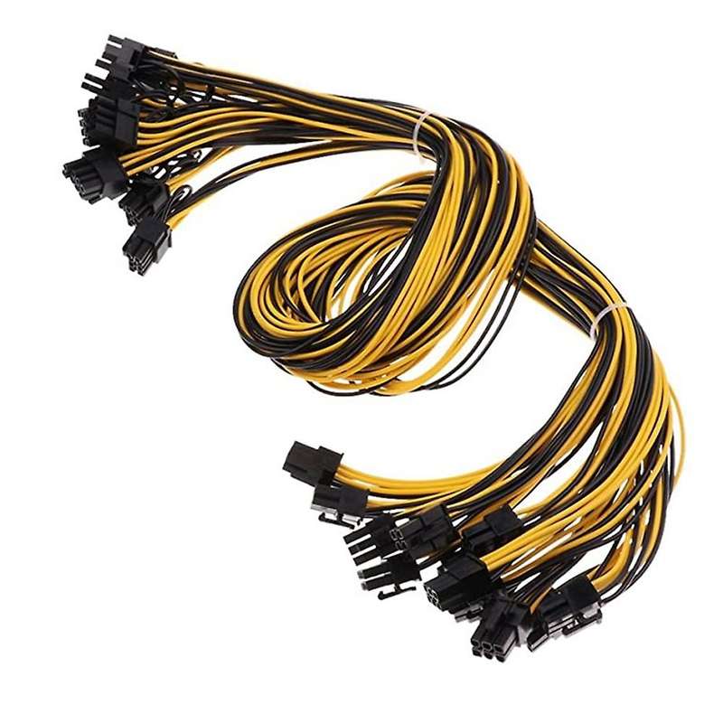 Pcie 6pin to 8pin(6+2) Male to Male Pci-e Power Cable 12pcs