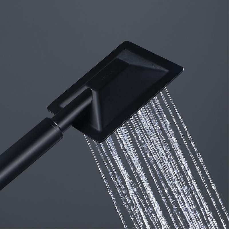 Luxury Black Shower Head Spray Head Set for Bathroom Matte Black, A