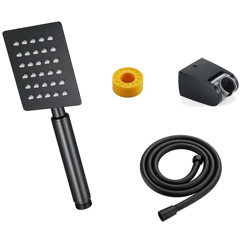 Luxury Black Shower Head Spray Head Set for Bathroom Matte Black, A