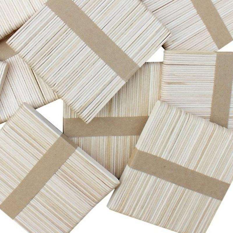 300x Natural Wood Popsicle Sticks, Wooden Popsicle Stick
