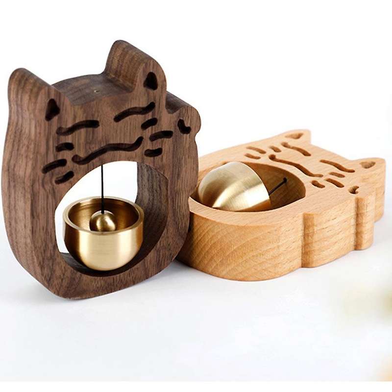 Cat-shaped Bell Ornament Wind Chime Refrigerator Gift Decoration A