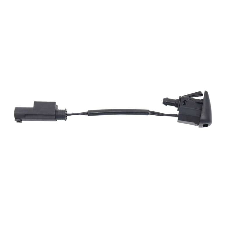 2x 61667046060 Front Black Windshield Wiper Spray Jet Washer Nozzle