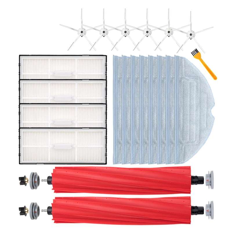 Main Brush Side Brush Hepa Filter Mop Cloth Spare Parts