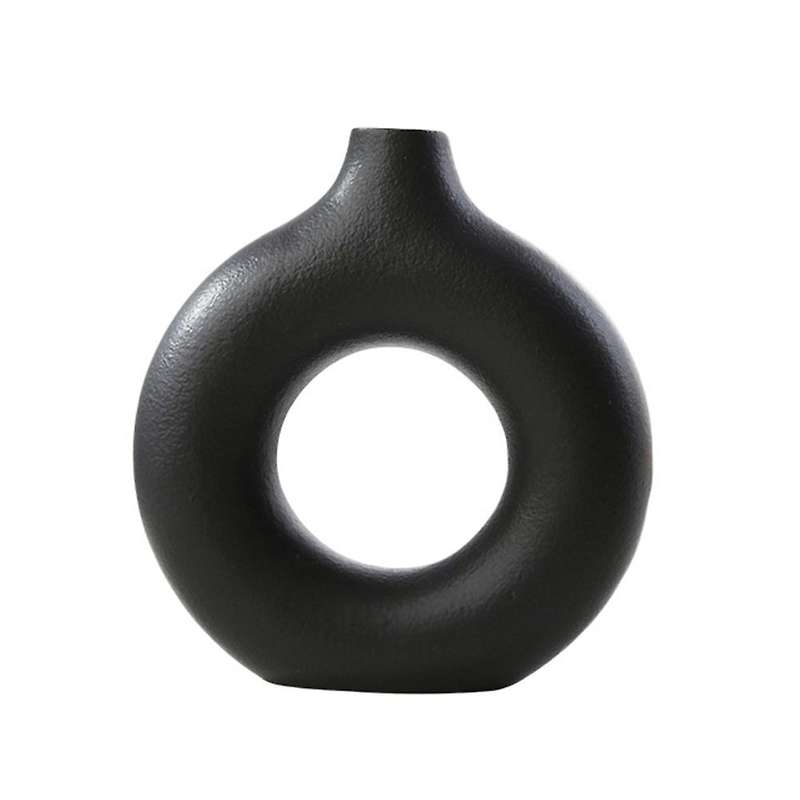 Nordic Ceramic Circular Hollow Office Desktop Interior Gift Decor-c