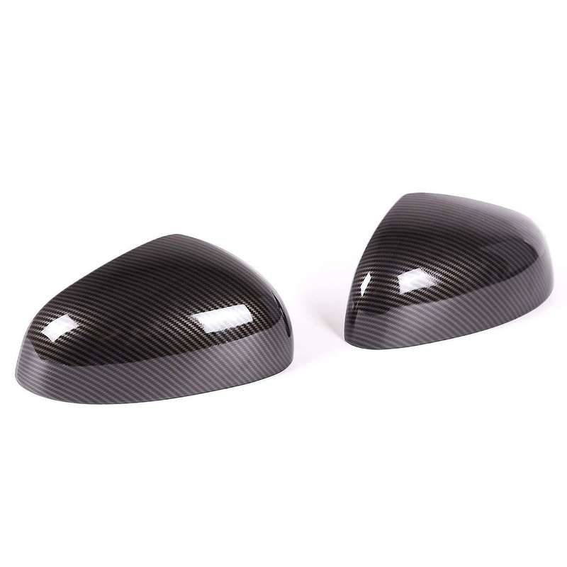 Car Carbon Fiber Abs Rearview Mirror Cap Cover Fit For-mercedes Smart