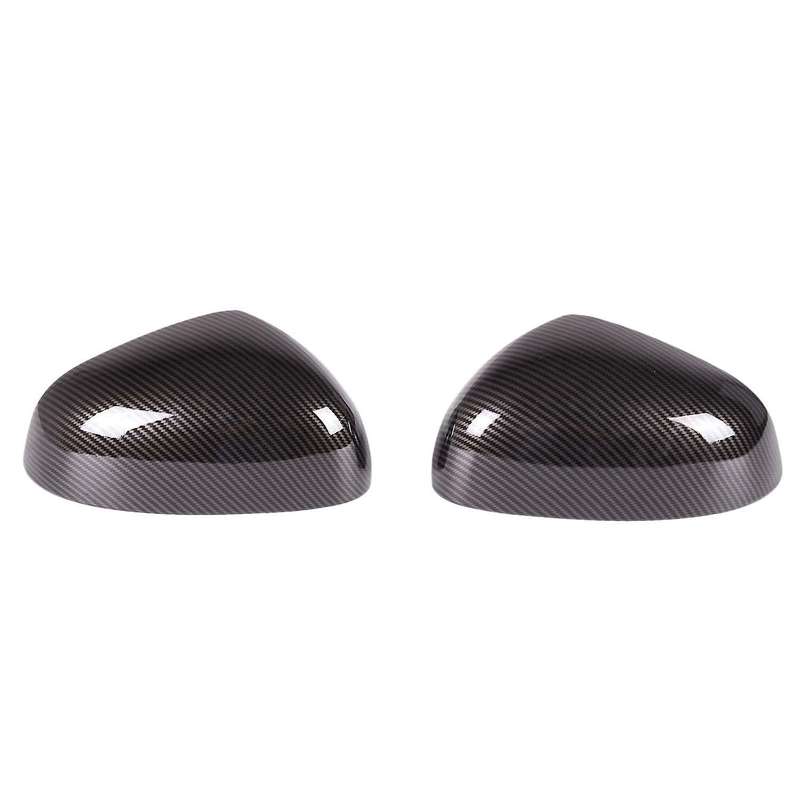 Car Carbon Fiber Abs Rearview Mirror Cap Cover Fit For-mercedes Smart