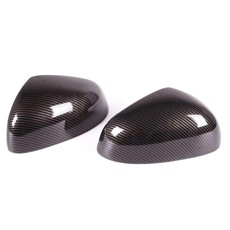 Car Carbon Fiber Abs Rearview Mirror Cap Cover Fit For-mercedes Smart