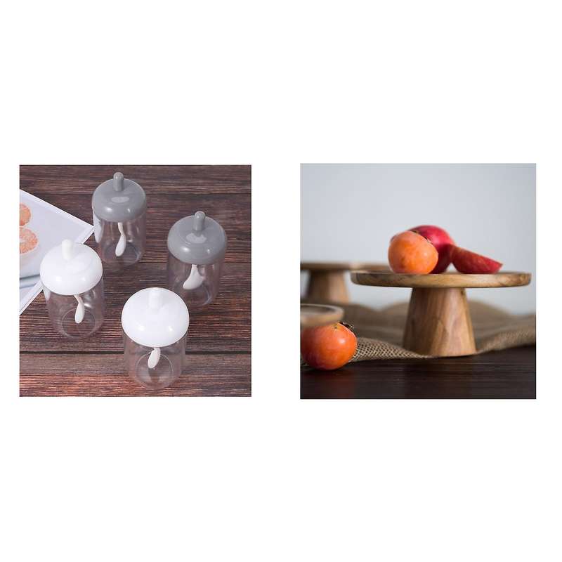 Spice Pots,salt Sugar Spice Container,with Lid and Spoon