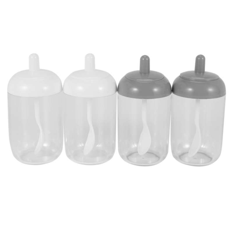 Spice Pots,salt Sugar Spice Container,with Lid and Spoon