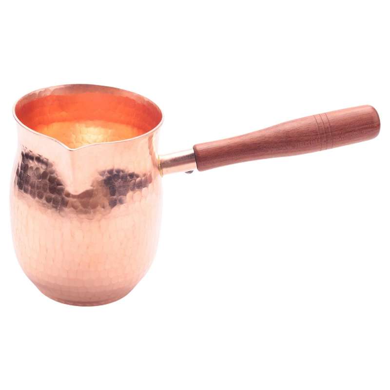 450ml Pure Copper Handmade Coffee Set Coffee Pot with Wooden Handle