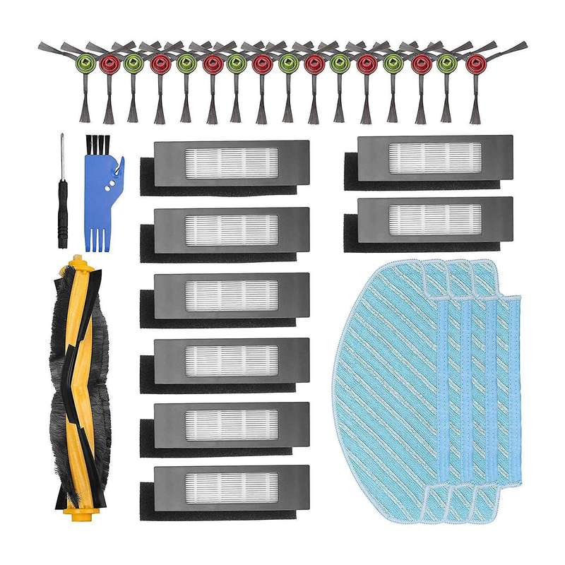 Replacement Parts Brush Filters Mop Cloth Kit for Ecovacs Deebot Ozmo