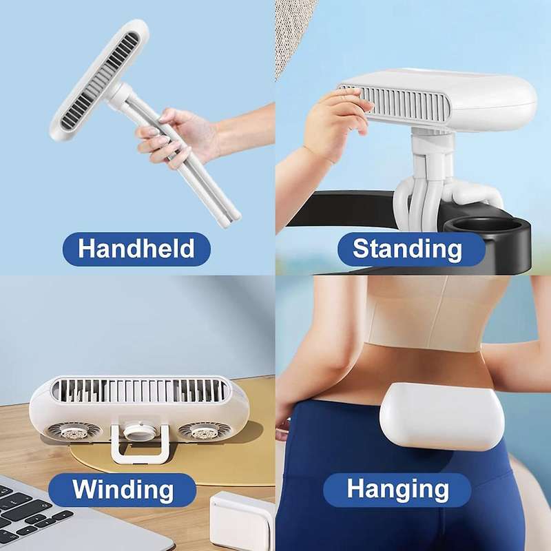 Stroller Fan Handheld Bladeless Fan for Car Seat Crib Bike Desk