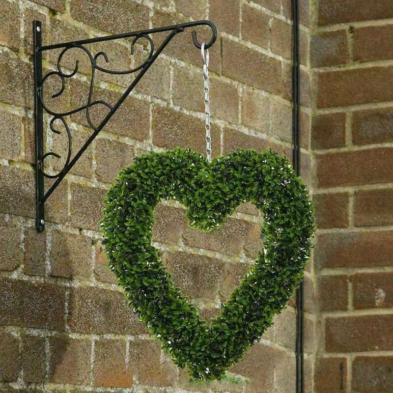 Garden Boxwood Heart Topiary Door Hanging Love Heart Home Decor