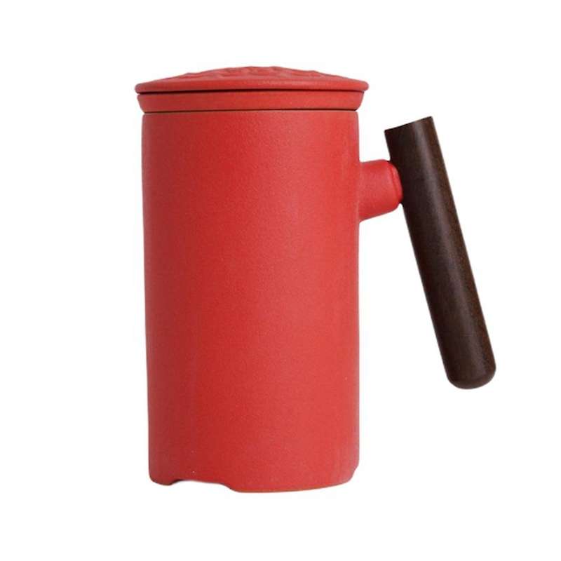 Ceramic Mug Office Tea Cup with Cover Filter Liner Ceramic Mug -c